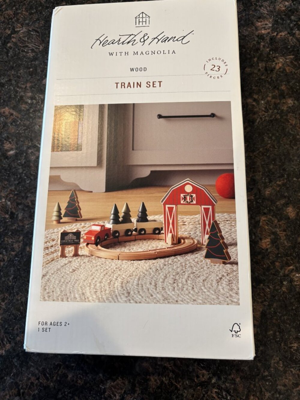 NIB Hearth & Hand with Magnolia Wood Train Set